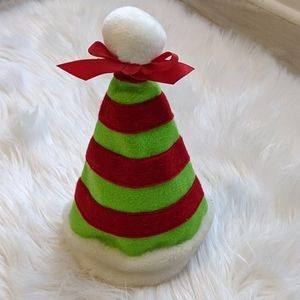 Felt Santa Hat - decoration / gift bag - red/green
